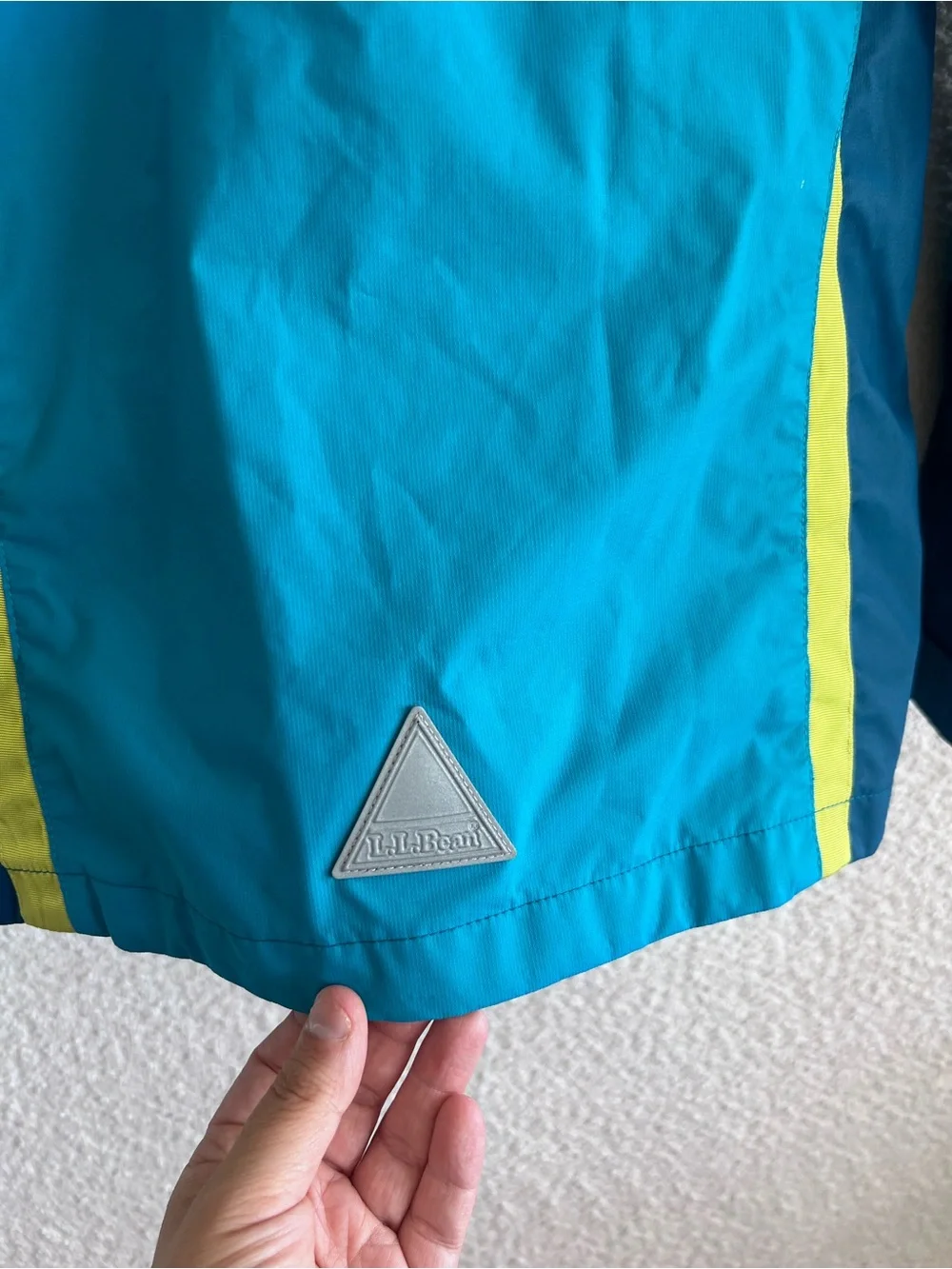L.L. Bean Kids Blue Hooded Windbreaker Jacket Size Medium 10/12